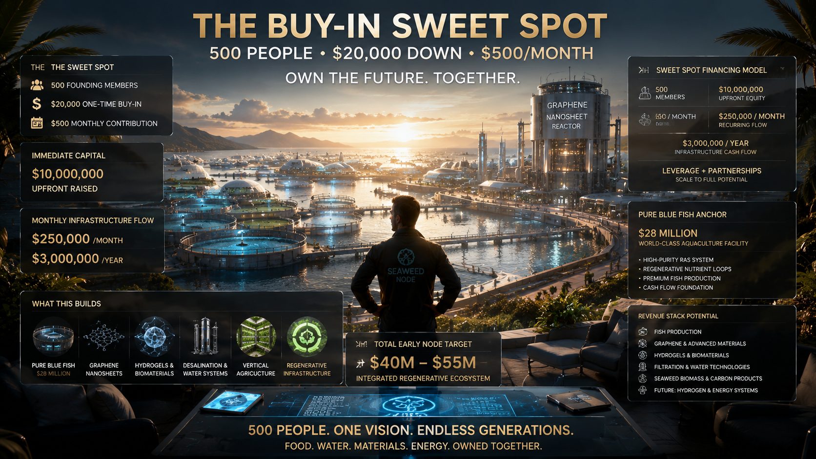 Buy in sweet spot $20000 down 500 people